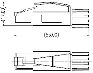 Соединитель RJ45P-8P-PLUG-Cat.6a 1720004004020