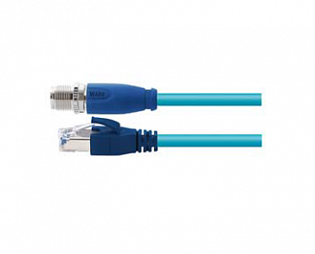 Цилиндрический соединитель-вилка/RJ45 (каб.сборка) M12-M08X-T/RJ45-T-1.5-PUR-Cat.6a 1630084024040