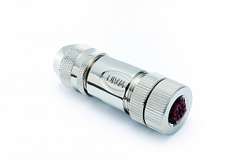 Цилиндрический соединитель-розетка M12-FC04D-T-D8-SH 1630040202002