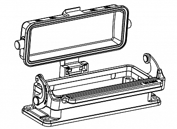 Корпус соединителя - блочная часть H24B-BK-1L/PSE-MCV 1110243288001
