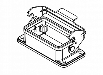 Корпус соединителя - блочная часть H10B-BK-1L/W 1110103241001