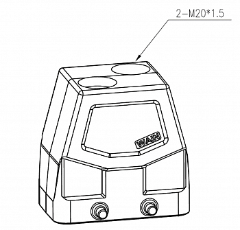 Корпус соединителя - кабельная часть W10B-TEH-4B-2M20 3SP 1111104305007