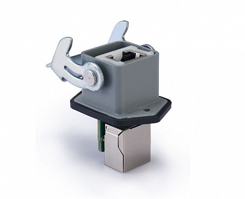 Розетка RJ45 в корпусе, блочная часть H3A-BK-1L/W-RJ45/F 1100033241091
