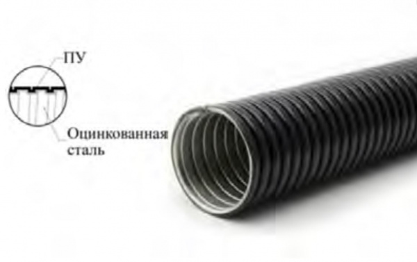 Защитный металлорукав в ПУ оболочке