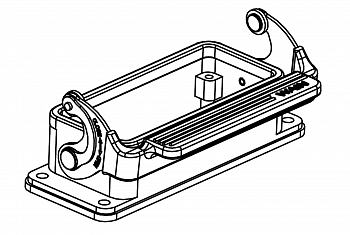 Корпус соединителя - блочная часть H16B-BK-1L/W 1110163241001