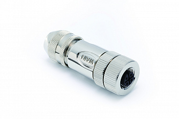 Цилиндрический соединитель-розетка M12-F08A-T-D10-SH 1630084212500