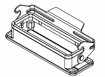 Корпус соединителя - блочная часть H24B-BK-1L/W 1110243241001